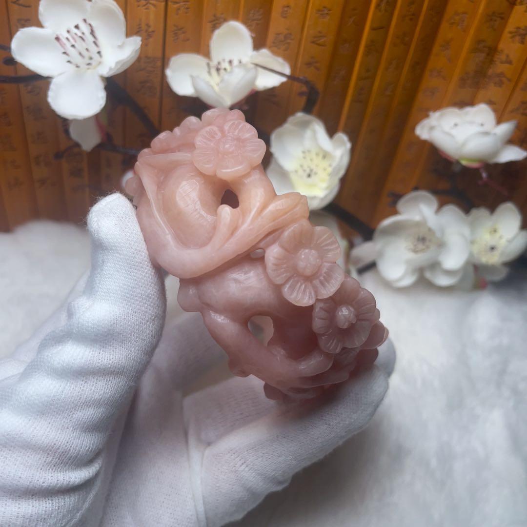 （60mm）天然石無処理【✨匠人精工 シャータイスイ 桜】 石英岩玉