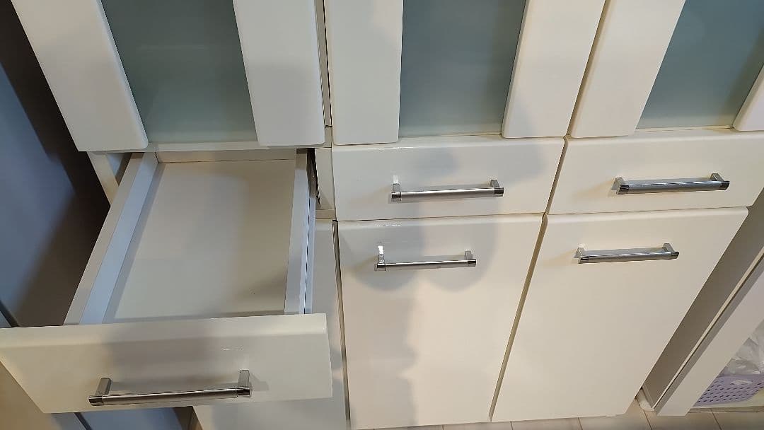 〘期間限定〙ホワイト キッチン収納☆食器棚 W88✕H181✕D40