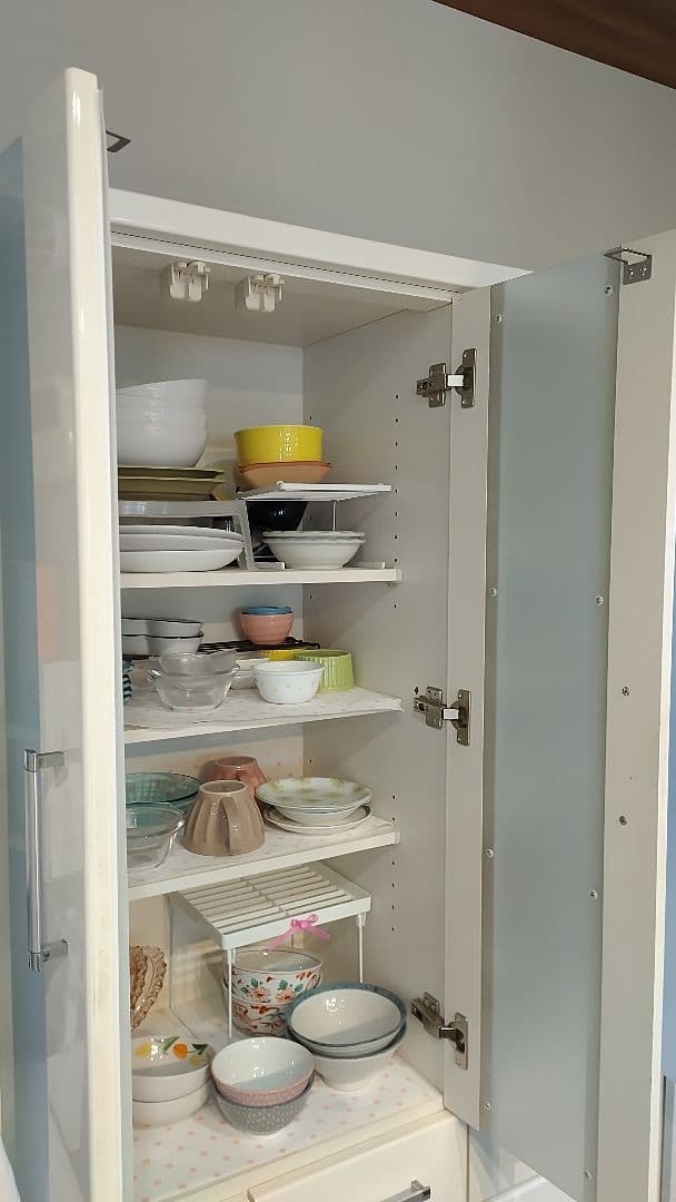 〘期間限定〙ホワイト キッチン収納☆食器棚 W88✕H181✕D40