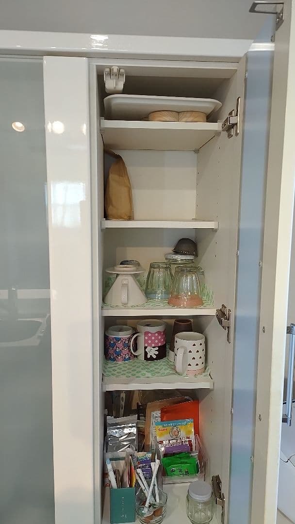 〘期間限定〙ホワイト キッチン収納☆食器棚 W88✕H181✕D40