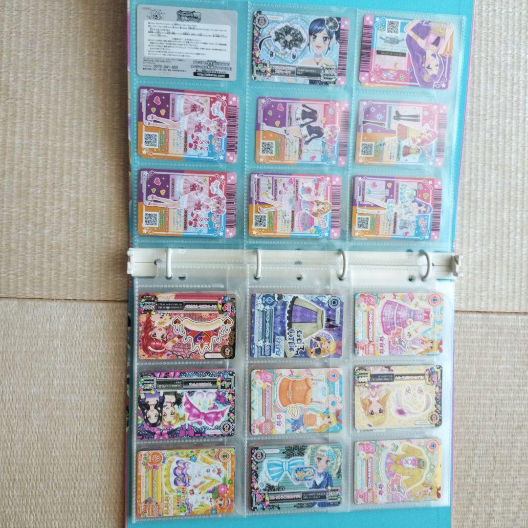 アイカツ 9ポケットバインダー、カード80枚超、学生証、ICカード付