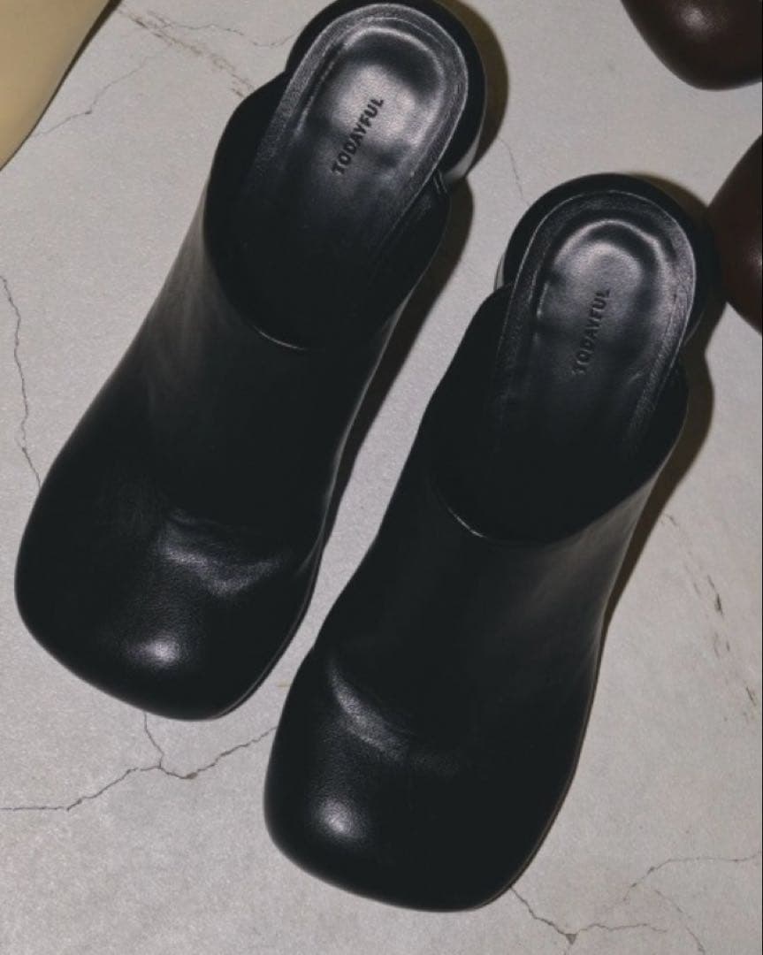 todayful Chunky Heel Sabot ブラック　36