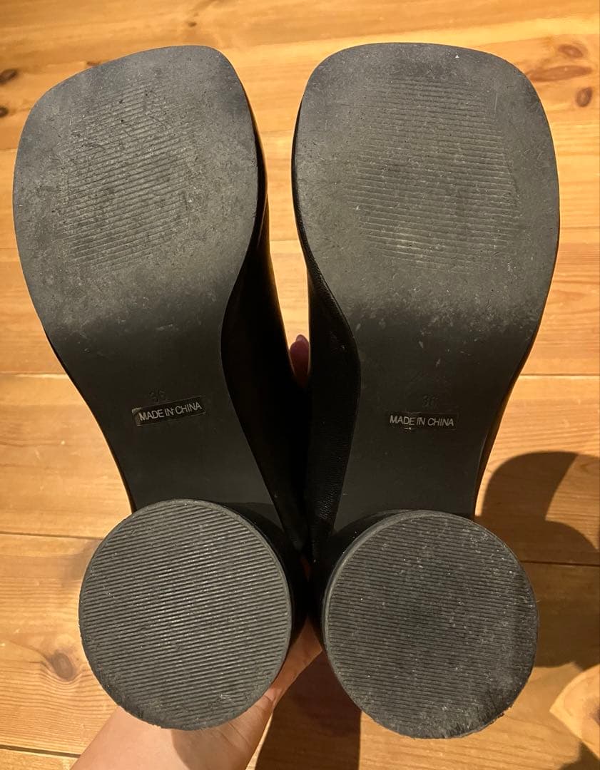 todayful Chunky Heel Sabot ブラック　36