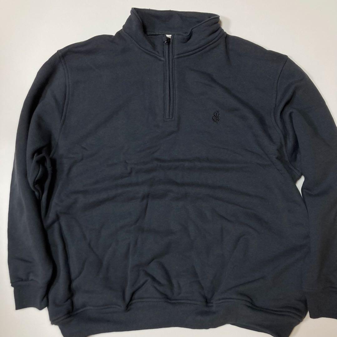 新品 CALEE 23AW ハーフジップスウェット L Charcoal