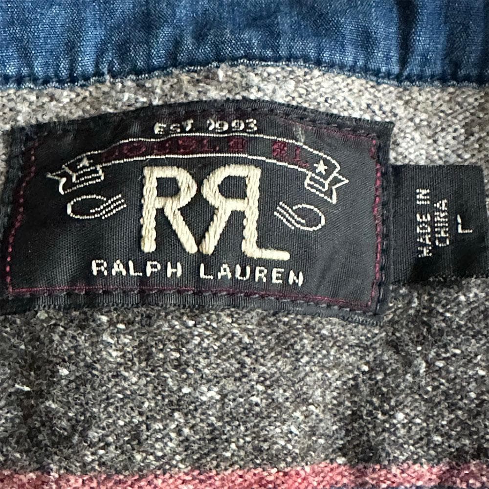 RRL ダブルアールエル インディゴ ベスト L キルティング