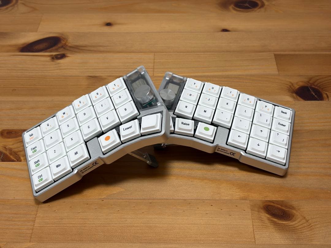 Cornix LP 分割キーボード シルバー　公式透明キーキャップ付き