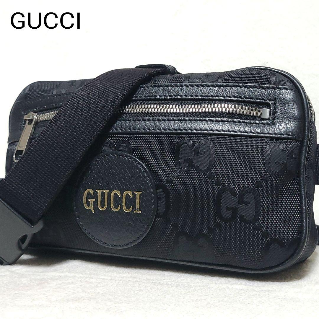 【現行 美品】GUCCI　ボディバッグ オフザグリッド GG柄 631341 黒