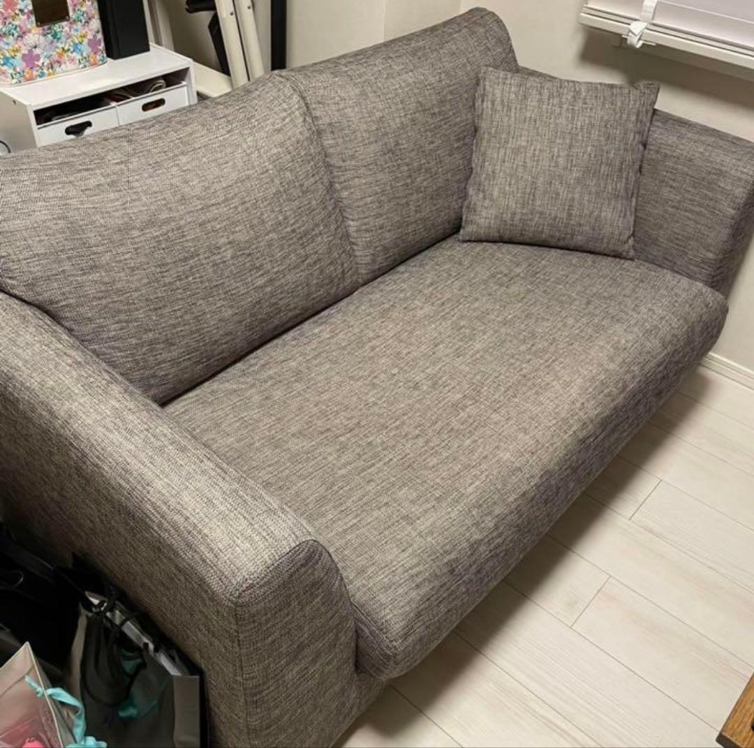 【Miyako】ニトリ2人用布張りソファNポケットA3 DR-GY