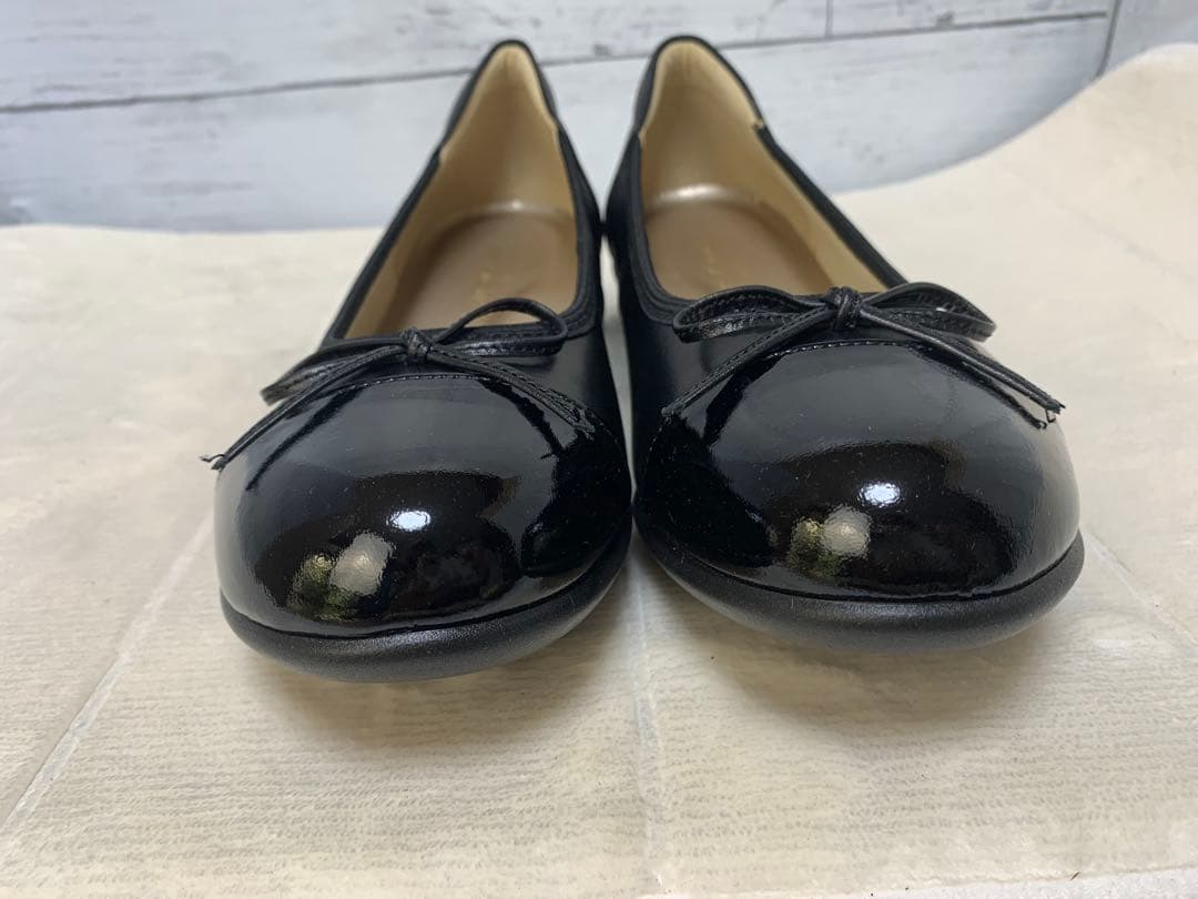 未使用　[Miss kyouko] リボン　バレエシューズ　ラウンドトゥ