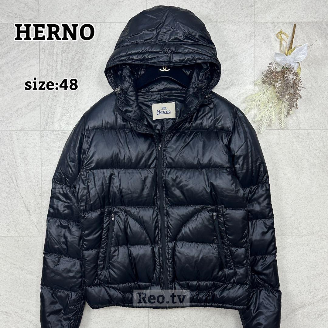 【HERNO】ダウンジャケット 旧タグ LAMPO 軽量 ロゴプレート 48