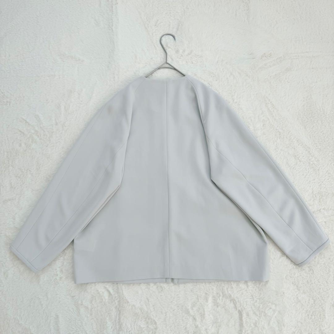 美品✨SOEJU フロントホック8分袖ジャケット　グレー　Lサイズ　現行品