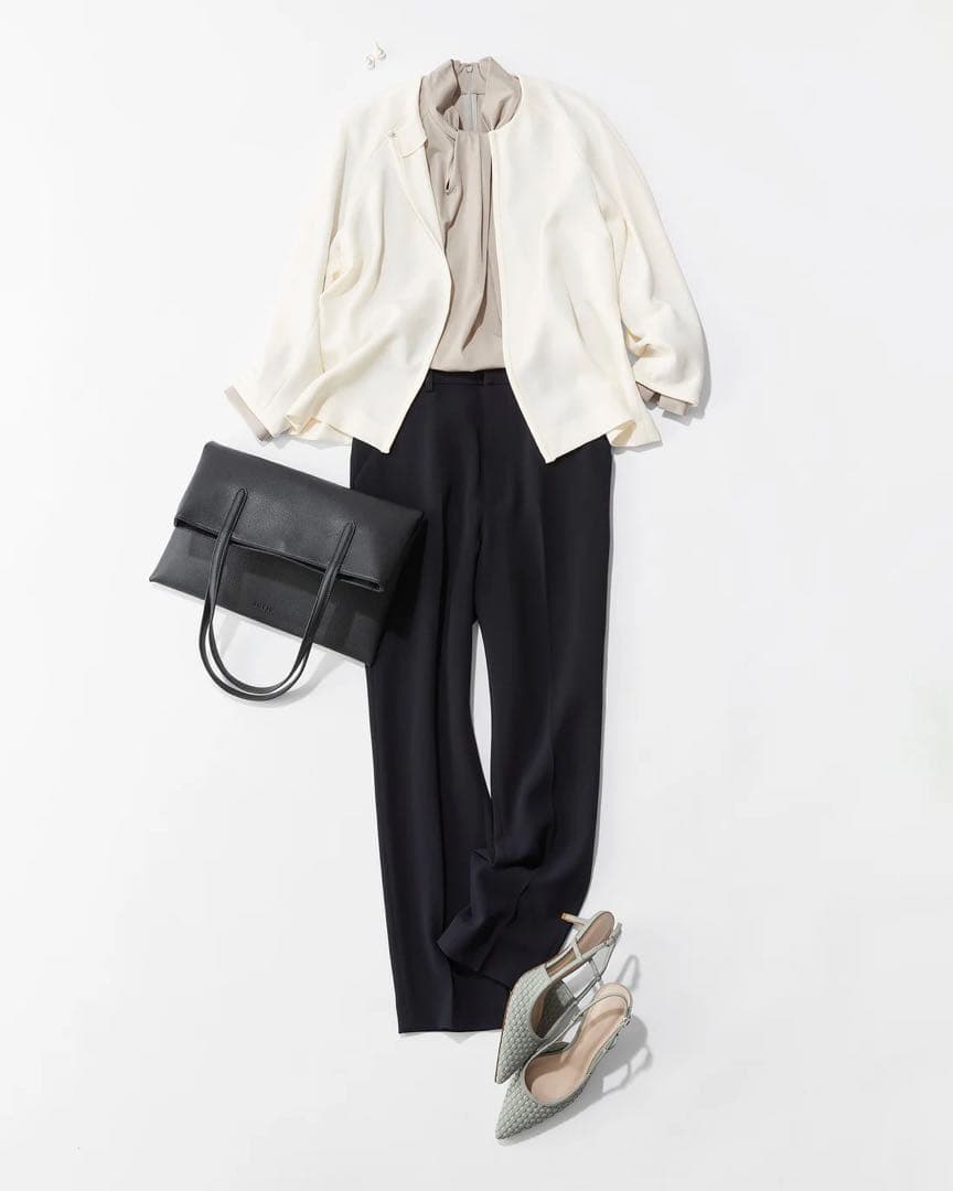 美品✨SOEJU フロントホック8分袖ジャケット　グレー　Lサイズ　現行品