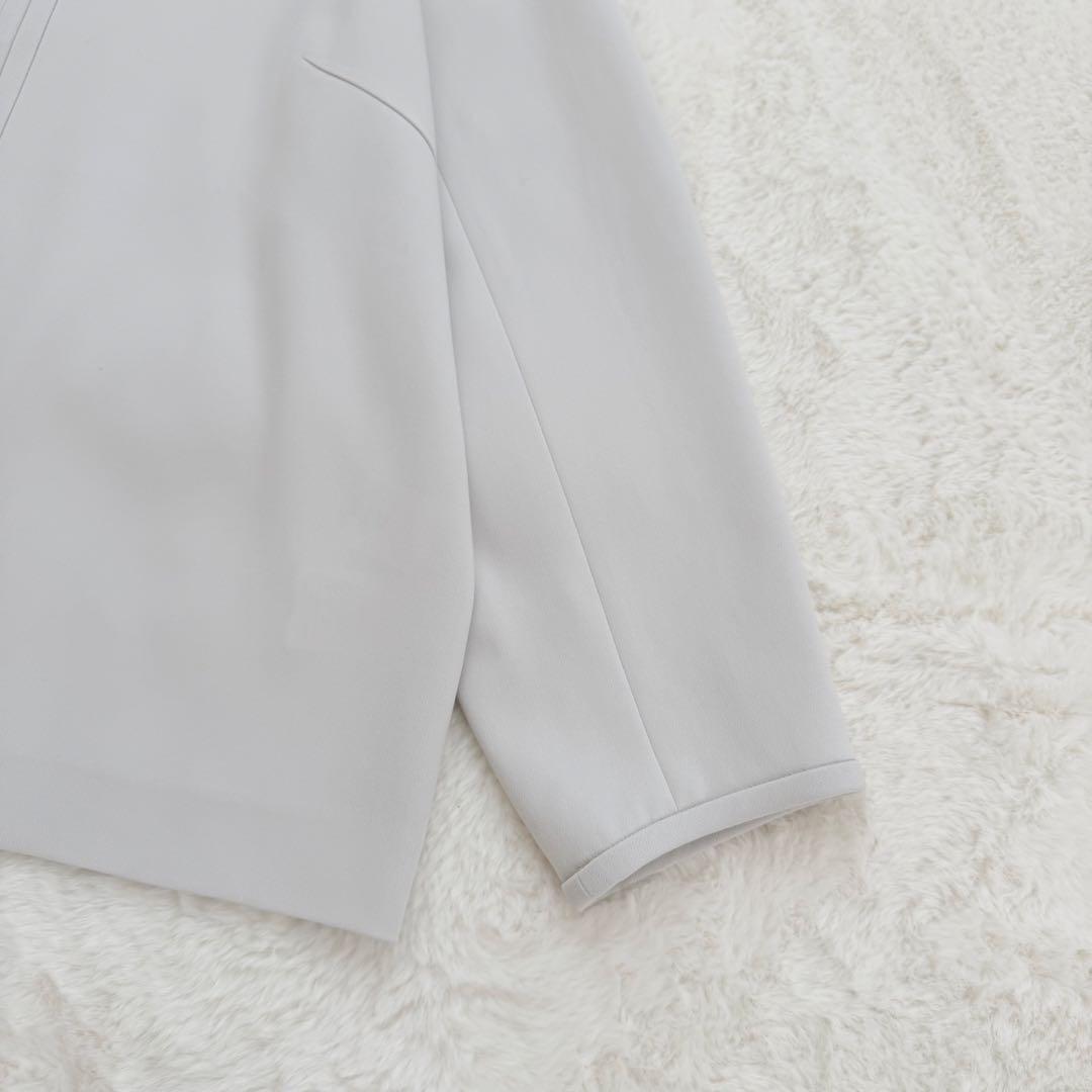 美品✨SOEJU フロントホック8分袖ジャケット　グレー　Lサイズ　現行品