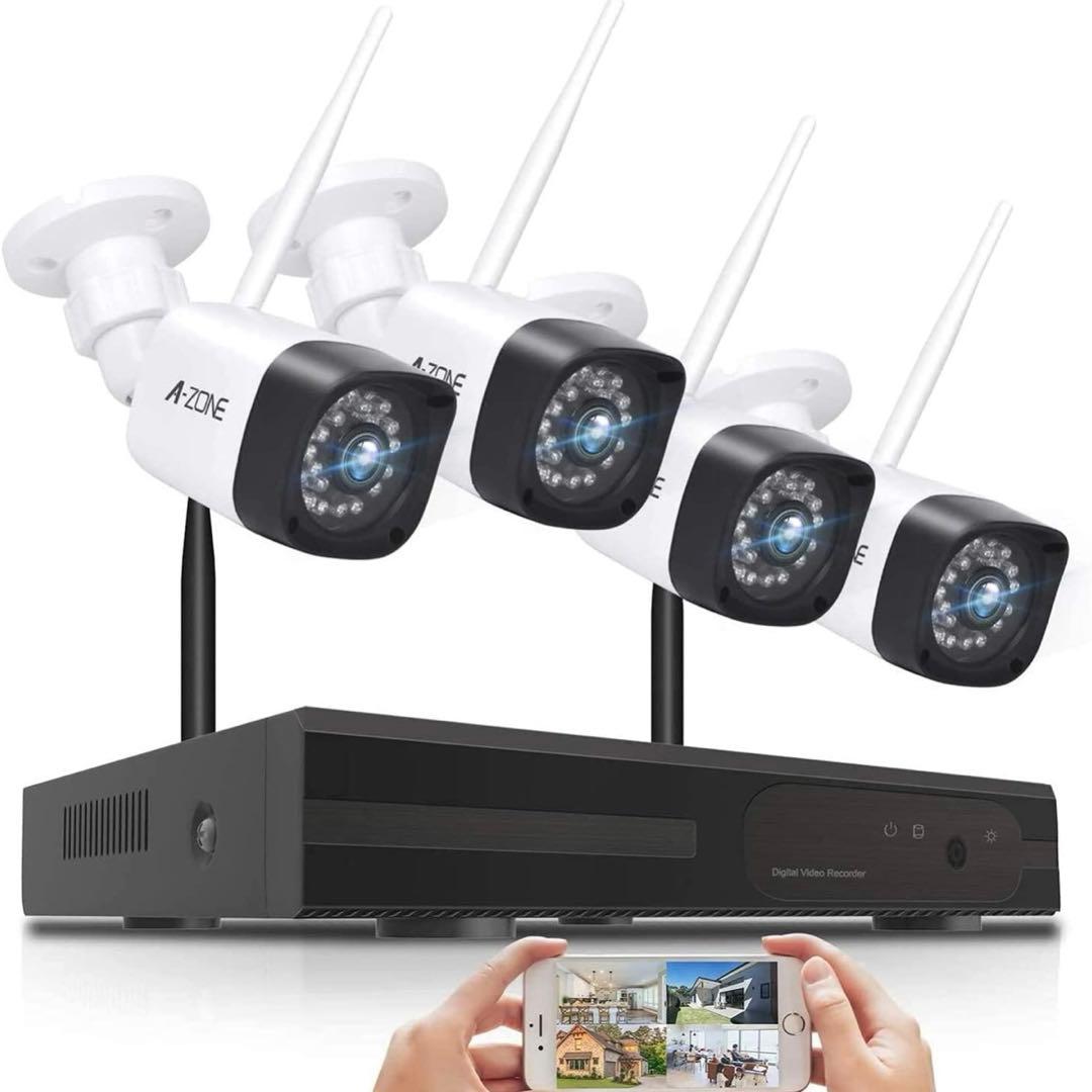 A-ZONE 100万画素タイプ 監視カメラ 防犯カメラ ワイヤレス