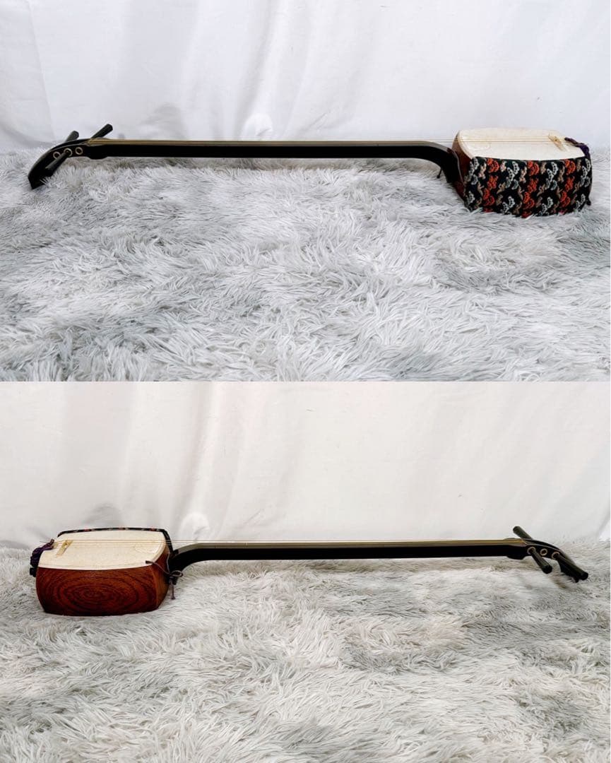 【希少】長唄三味線　細棹　紫檀　正寸　丸打胴　本体のみ