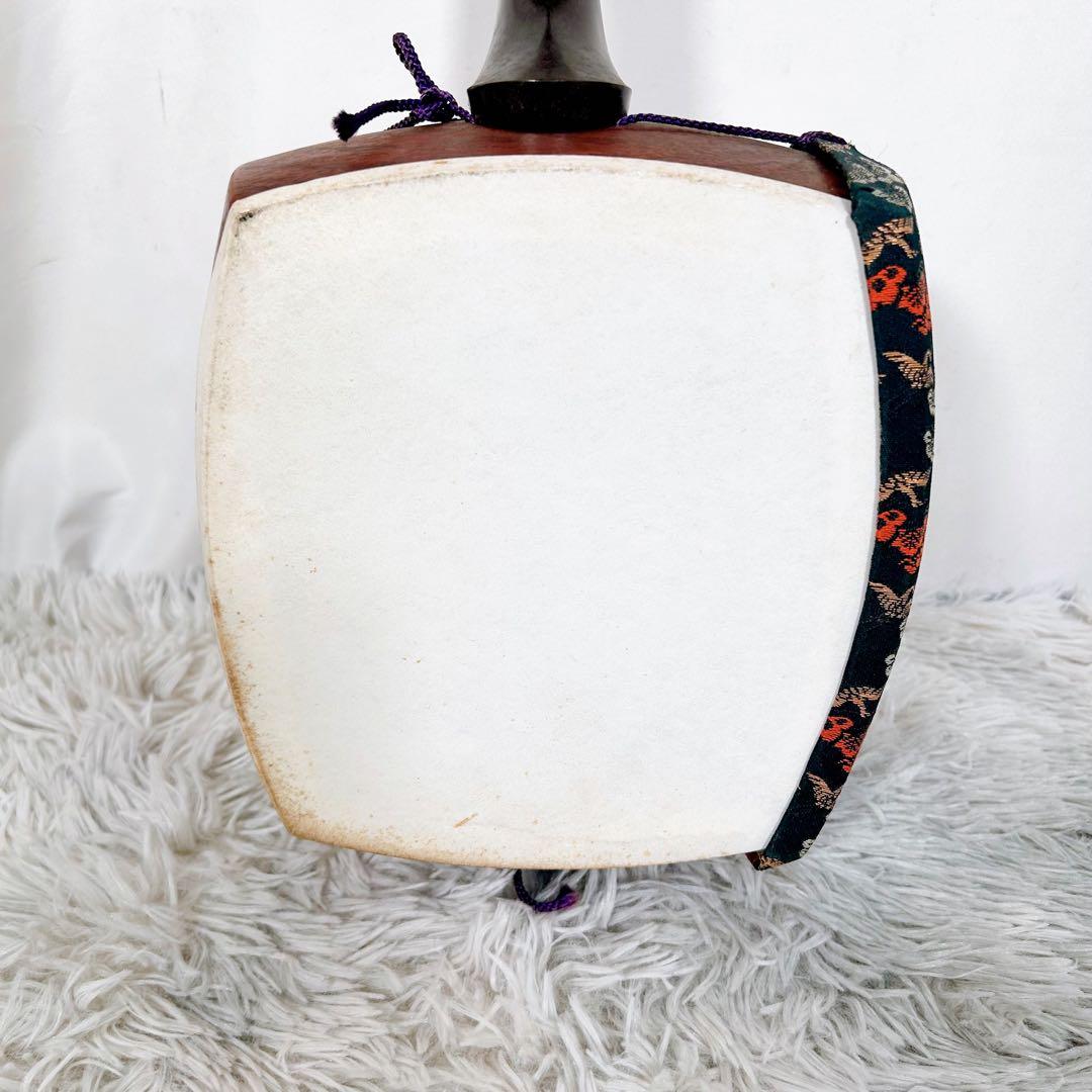 【希少】長唄三味線　細棹　紫檀　正寸　丸打胴　本体のみ