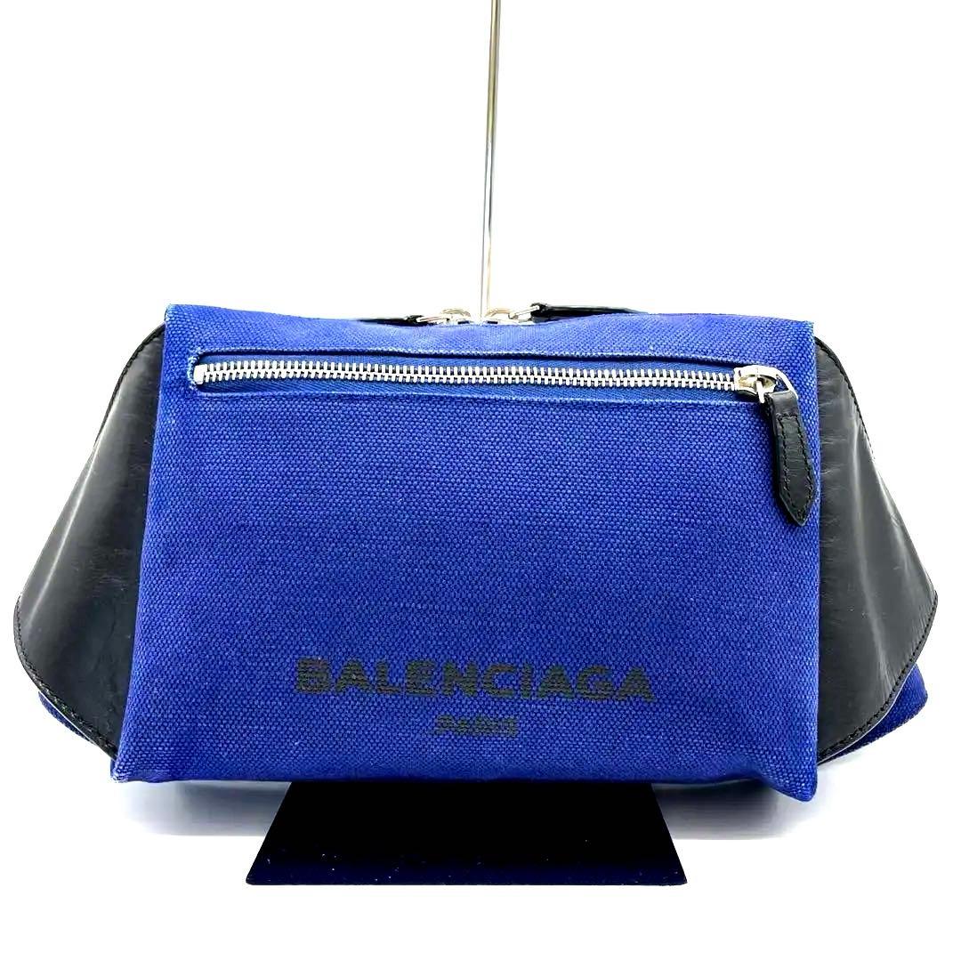 【希少 極美品】バレンシアガ ネオリフト ボディバッグ ロゴ キャンバス レザー