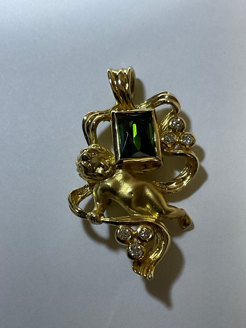 k18 ペンダントトップ　トルマリン