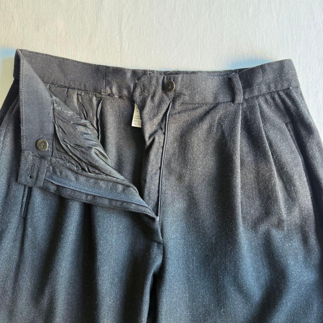 パンツ GIORGIO ARMANI pure new wool tuck slacks