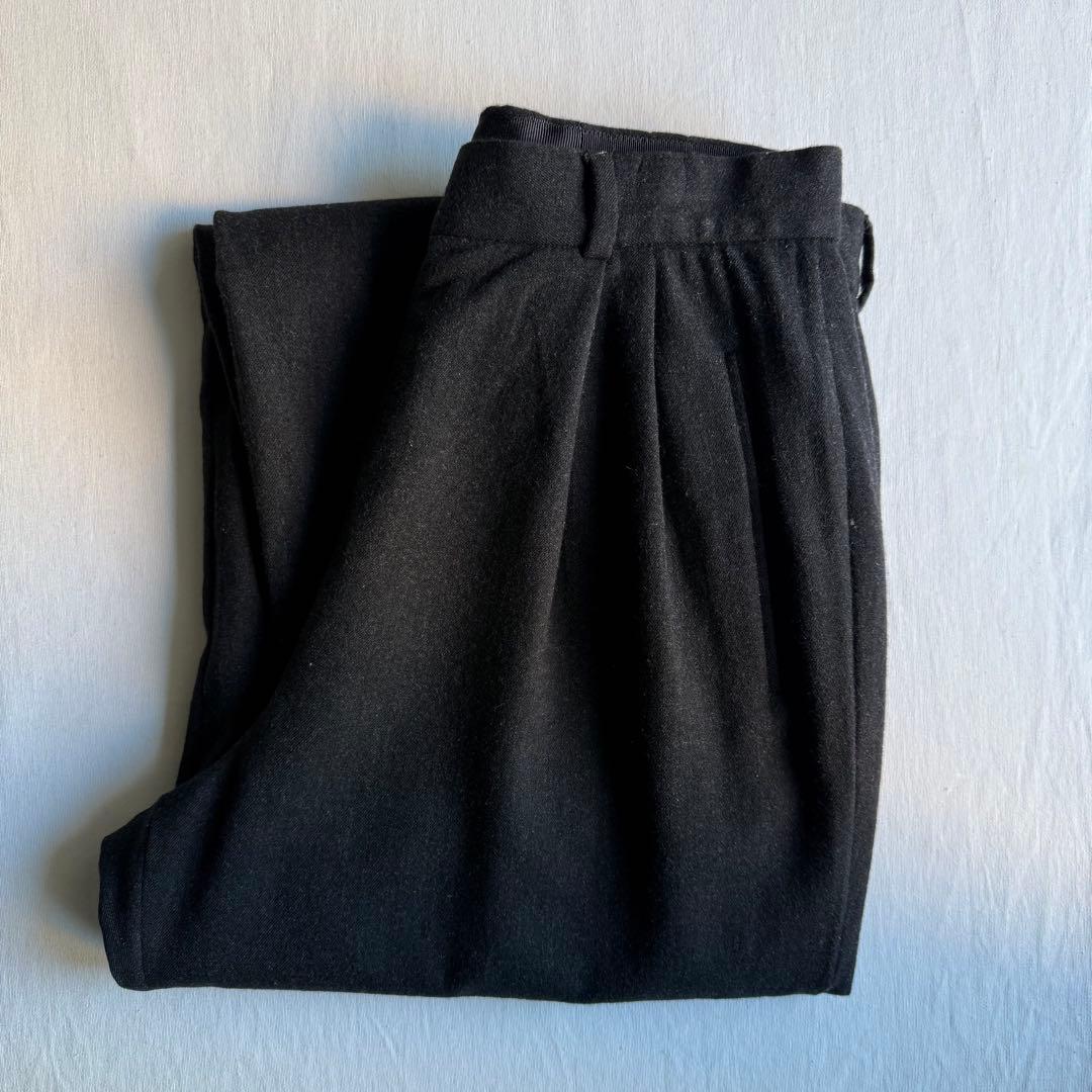 パンツ GIORGIO ARMANI pure new wool tuck slacks