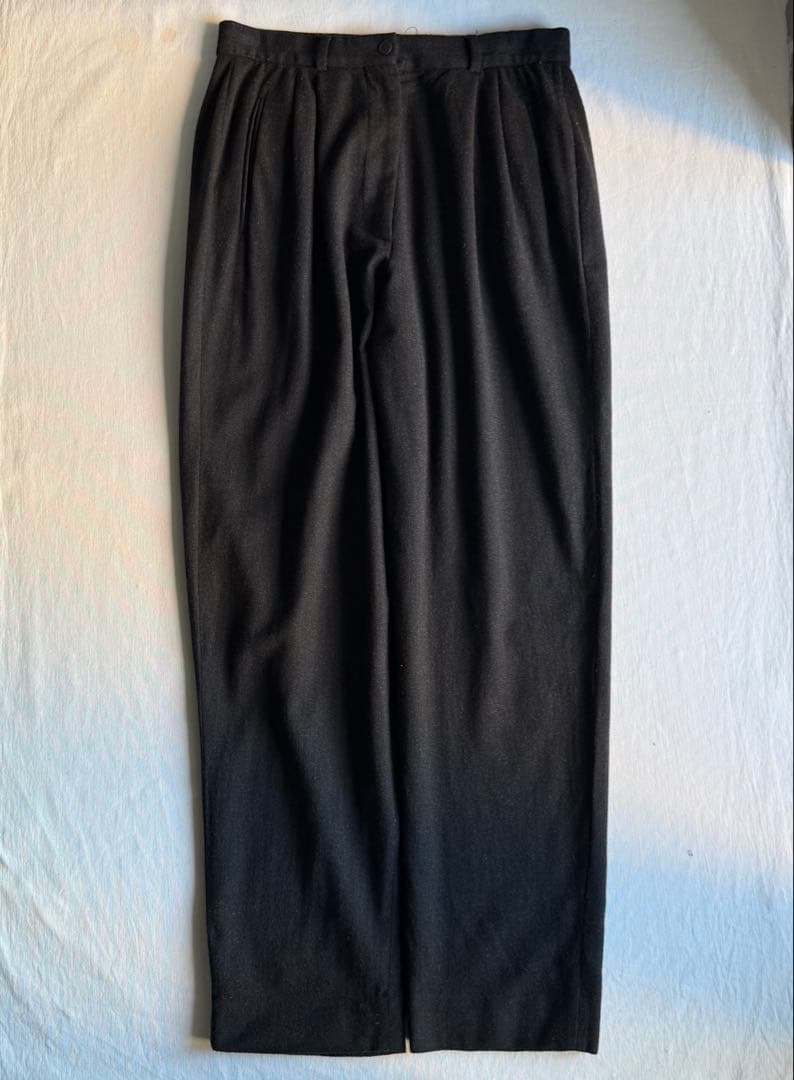 パンツ GIORGIO ARMANI pure new wool tuck slacks