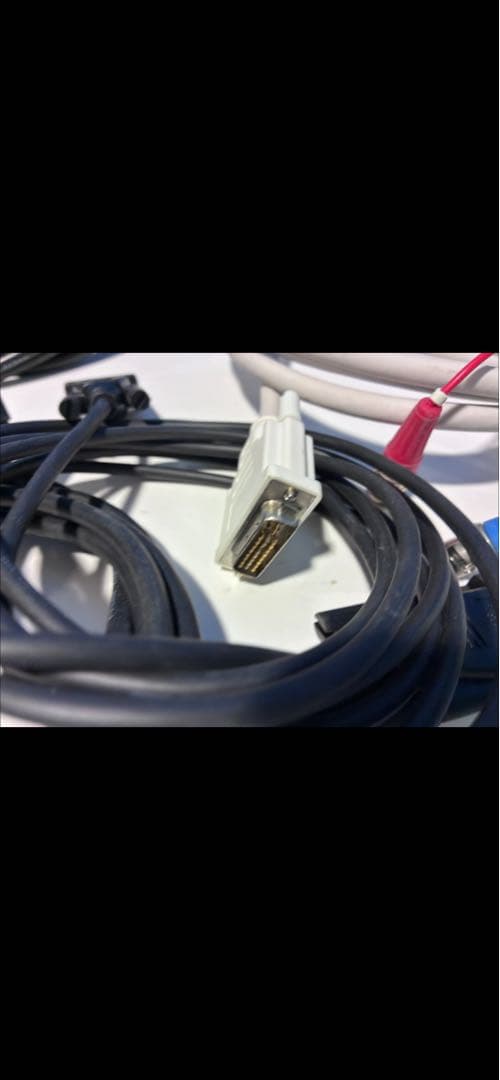 CRTモニター シルバー ケーブル付き