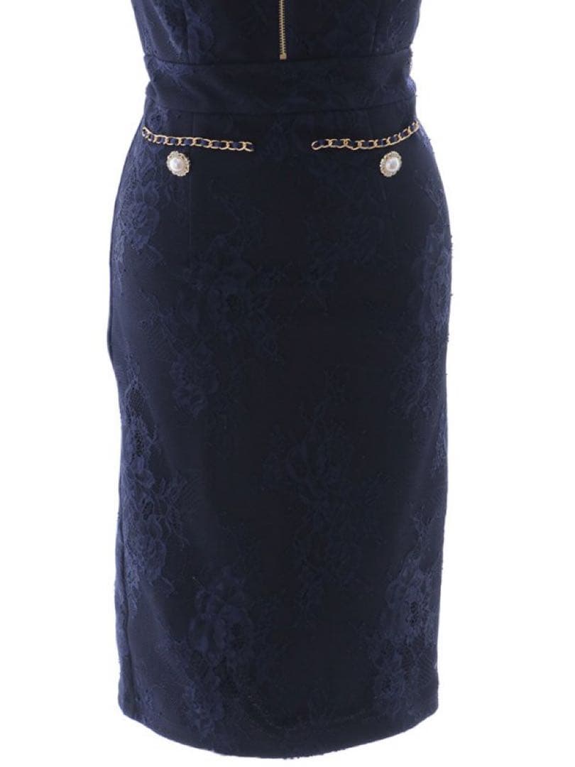 ジュエルズ　ジップアップノースリーブミディドレス