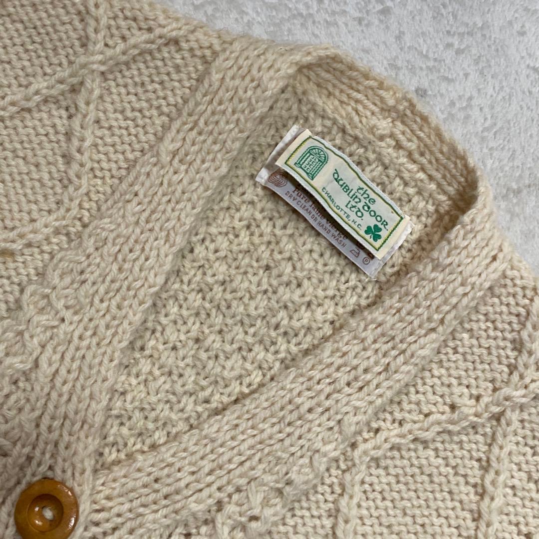 希少 インバーアラン スコットランド製 アイボリー ケウール ニットベスト