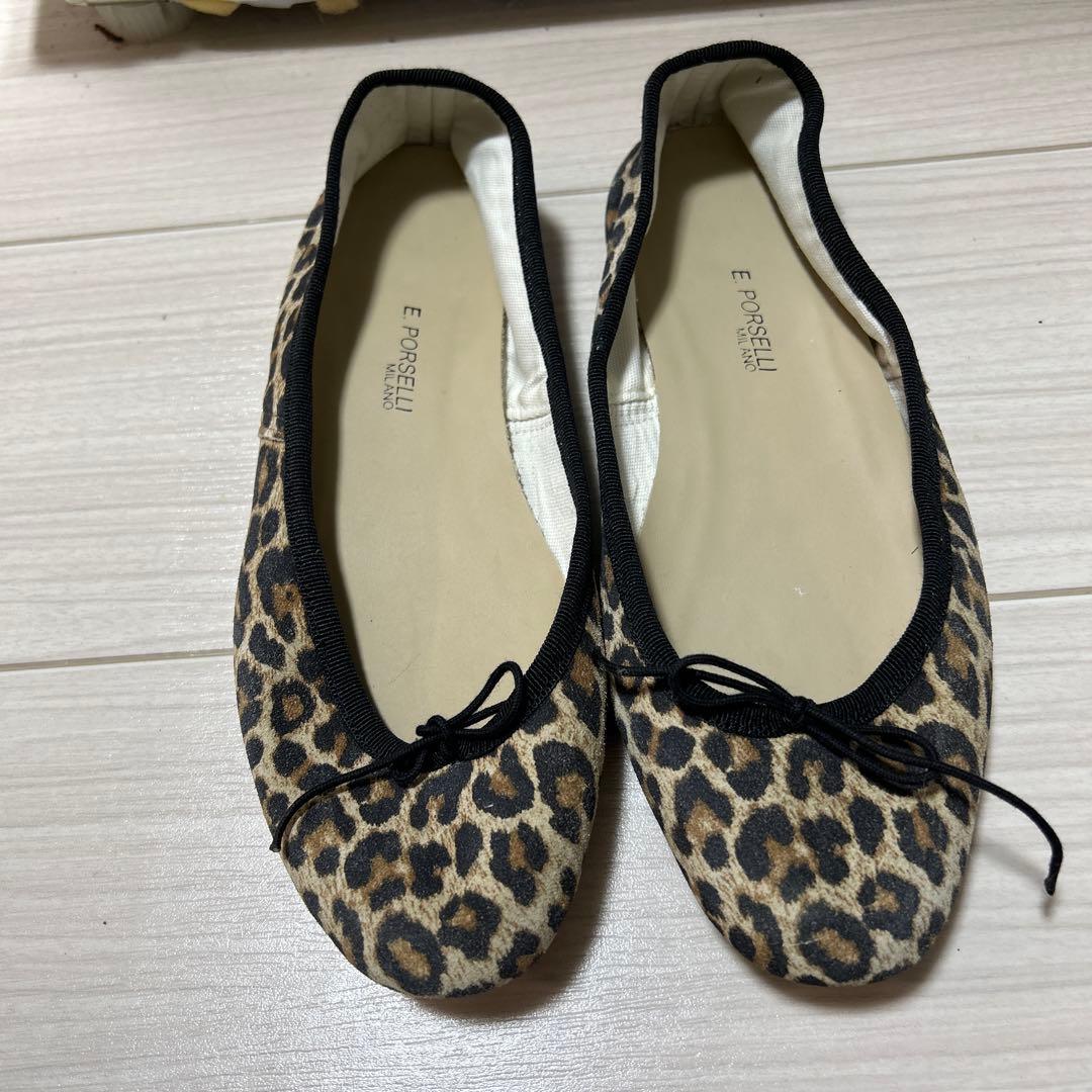 ポルセリ バレエシューズ レオパード 39