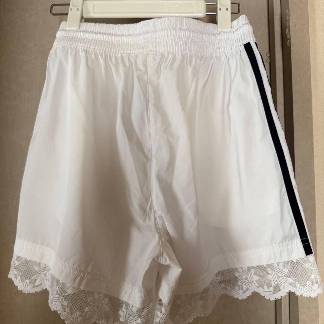 Adidas レース トリム スリーストライプス ショーツ ショートパンツ