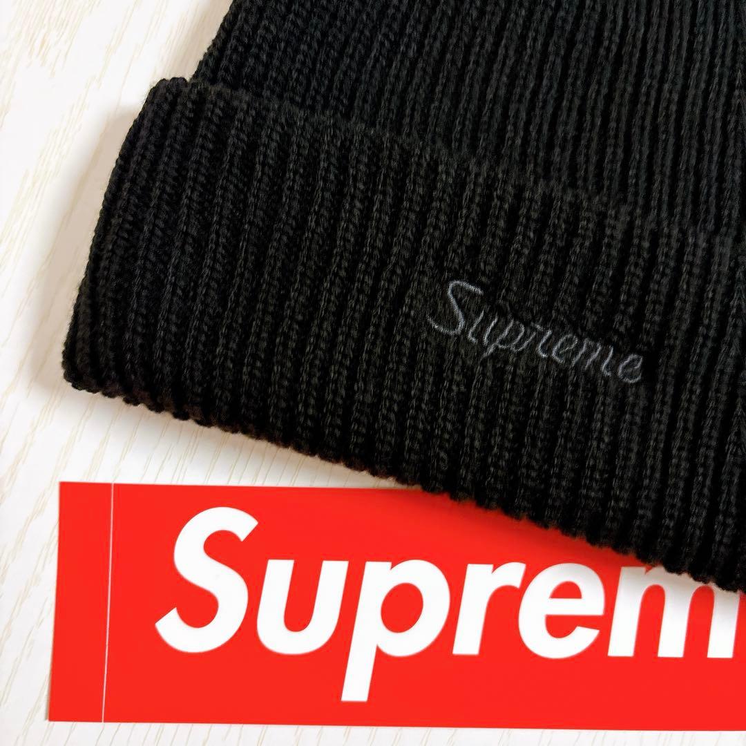 Supreme Loose Gauge Beanie カナダ製　ブラック　黒