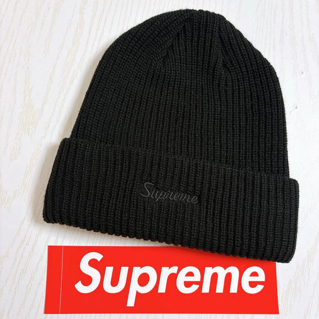 Supreme Loose Gauge Beanie カナダ製　ブラック　黒