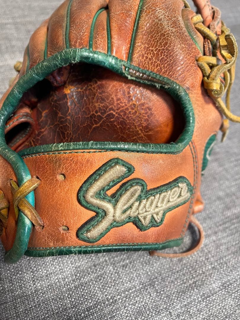 Y*h様 久保田スラッガー　軟式グローブ ブラウン/グリーン