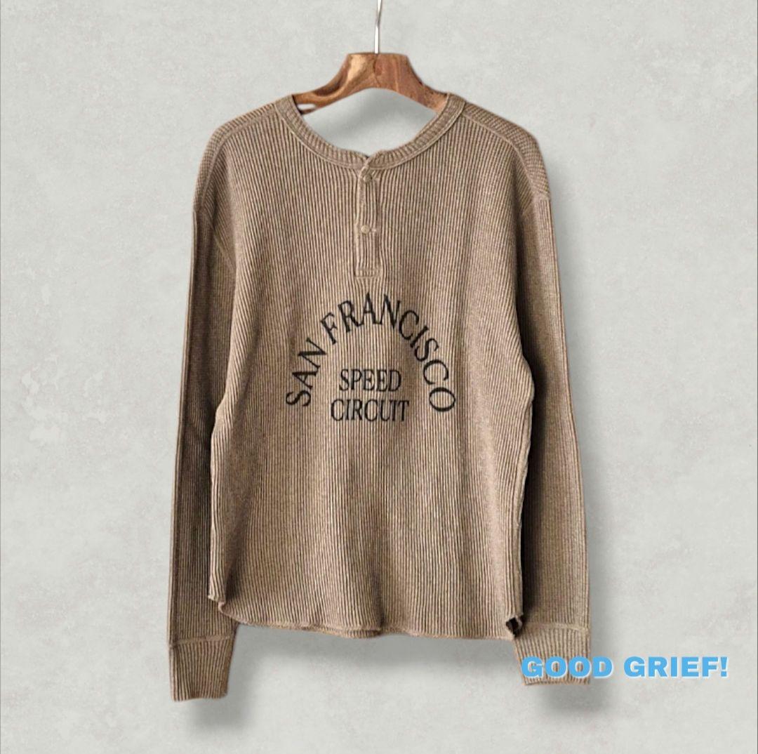 【GOOD GRIEF!】SFSC PRINTED HENLY NECK TOP
