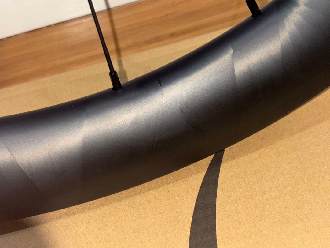 前後1296g 後輪訳あり　カーボンホイール　ディスクブレーキ リム高さ45mm