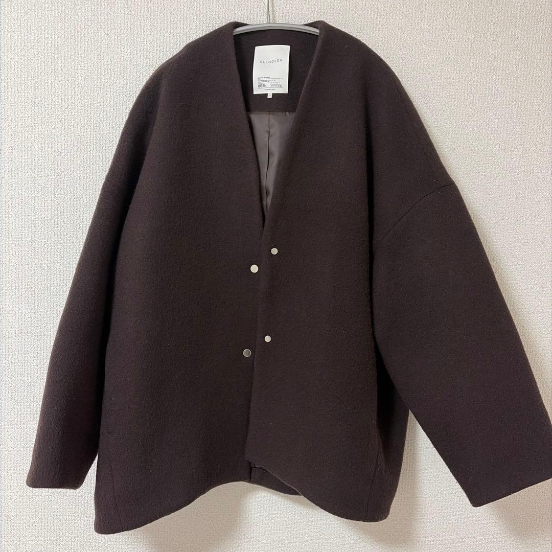 ELENDEEK フォルムショートウールコート