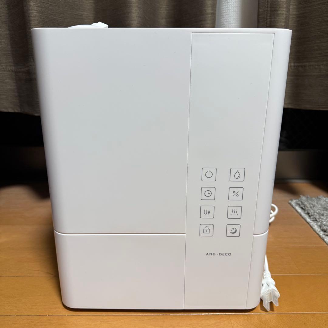 みー☆  AND DECOモダンデコ ハイブリッド式加湿器 ホワイト