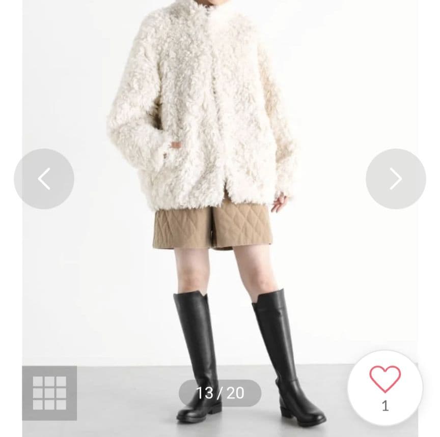 ヤマダヤ 新品 Vin ファーコート ティディベアコート アイボリー M