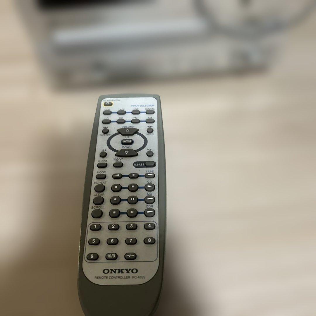 ■動作品■ONKYO FR-X9A CD/MDコンポ リモコン付き スピーカー無