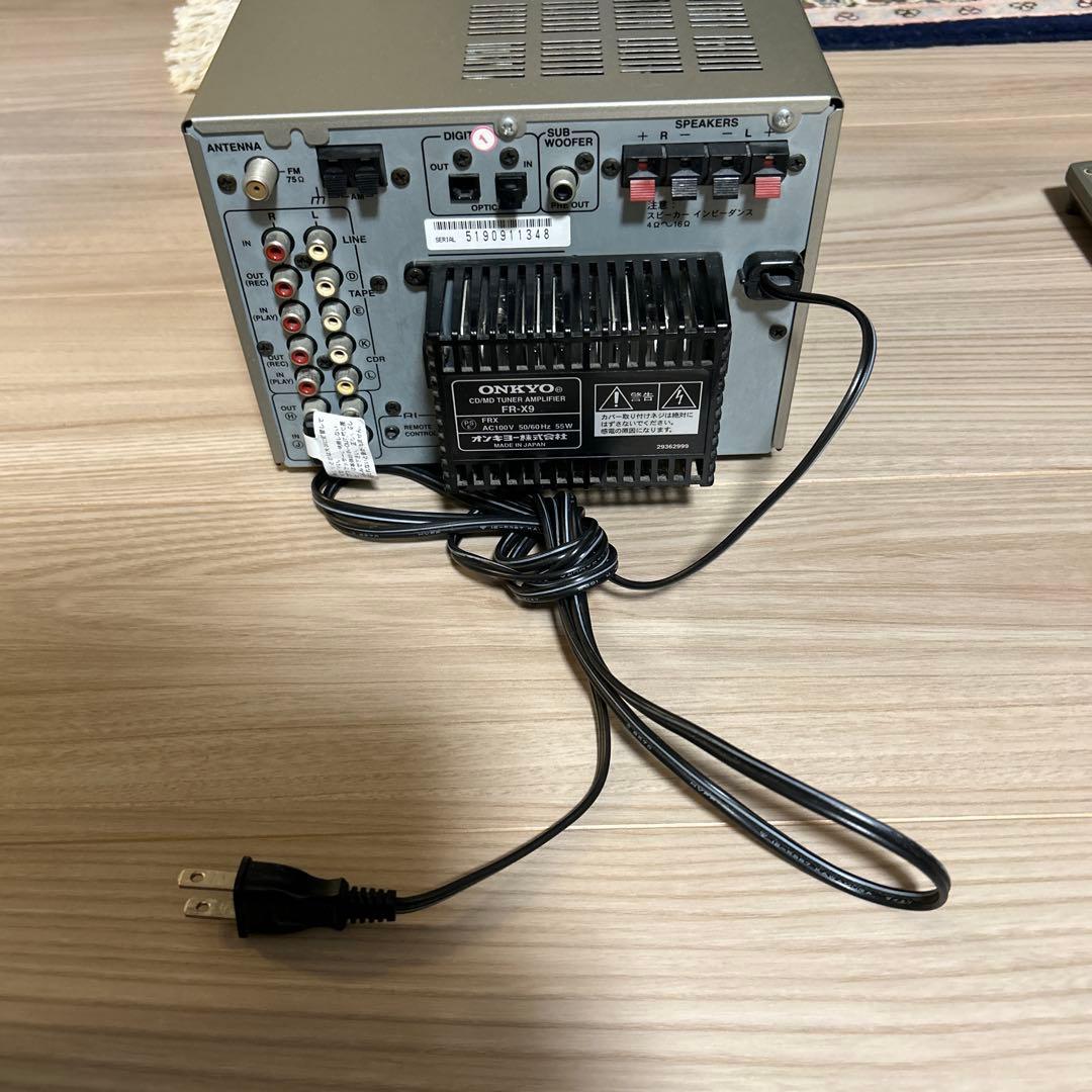 ■動作品■ONKYO FR-X9A CD/MDコンポ リモコン付き スピーカー無