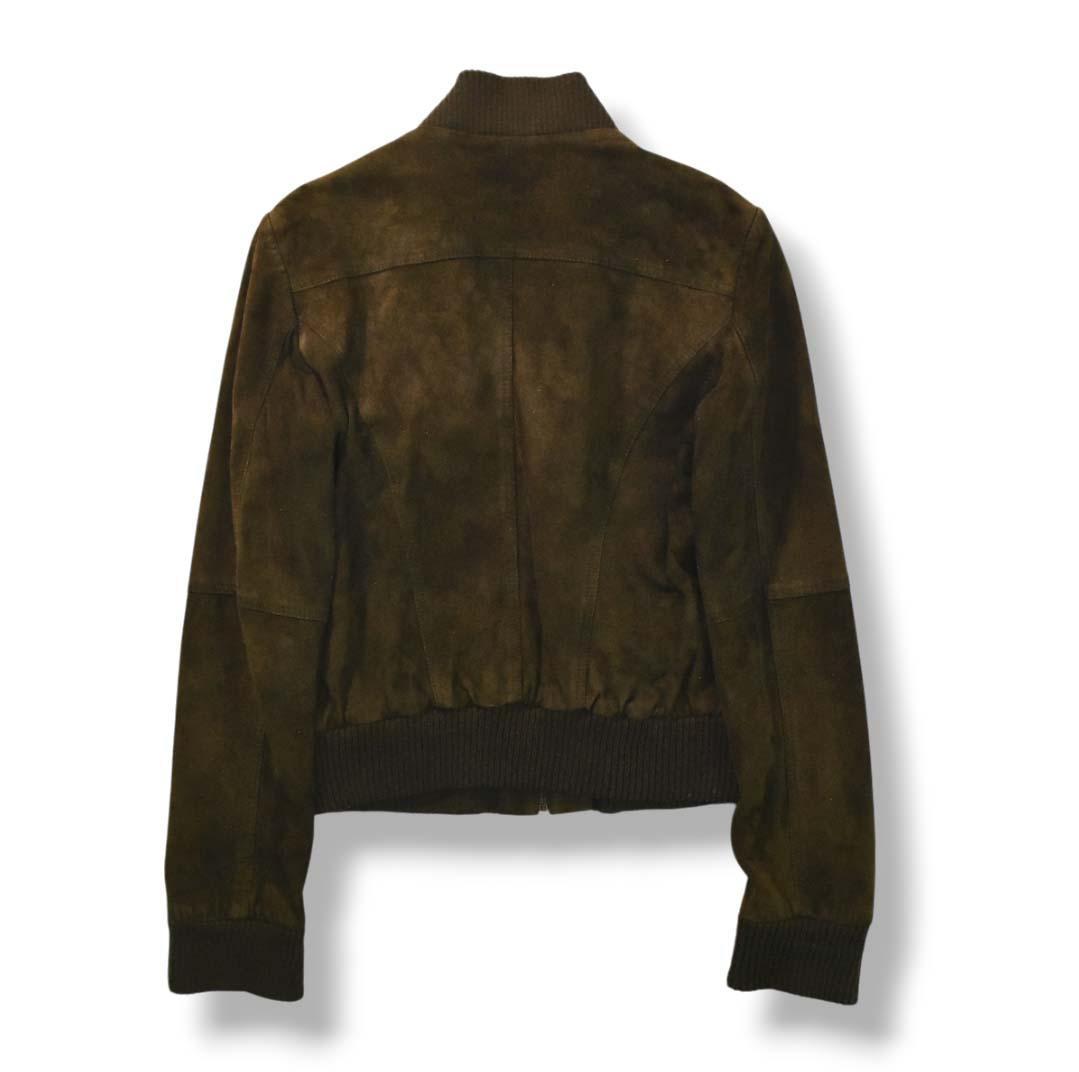 【人気】 ザラ ZARA レザー スエード ジャケット S ブラウン ♪