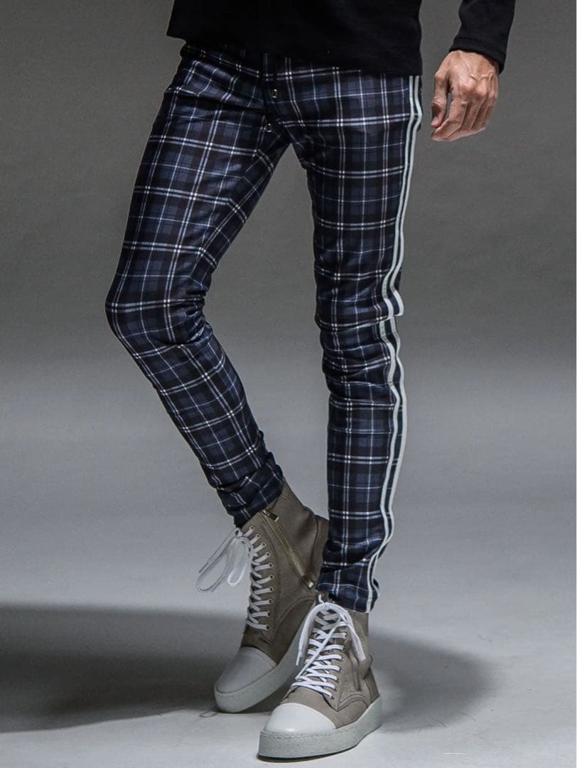 リサウンドクロージング チェックラインパンツ