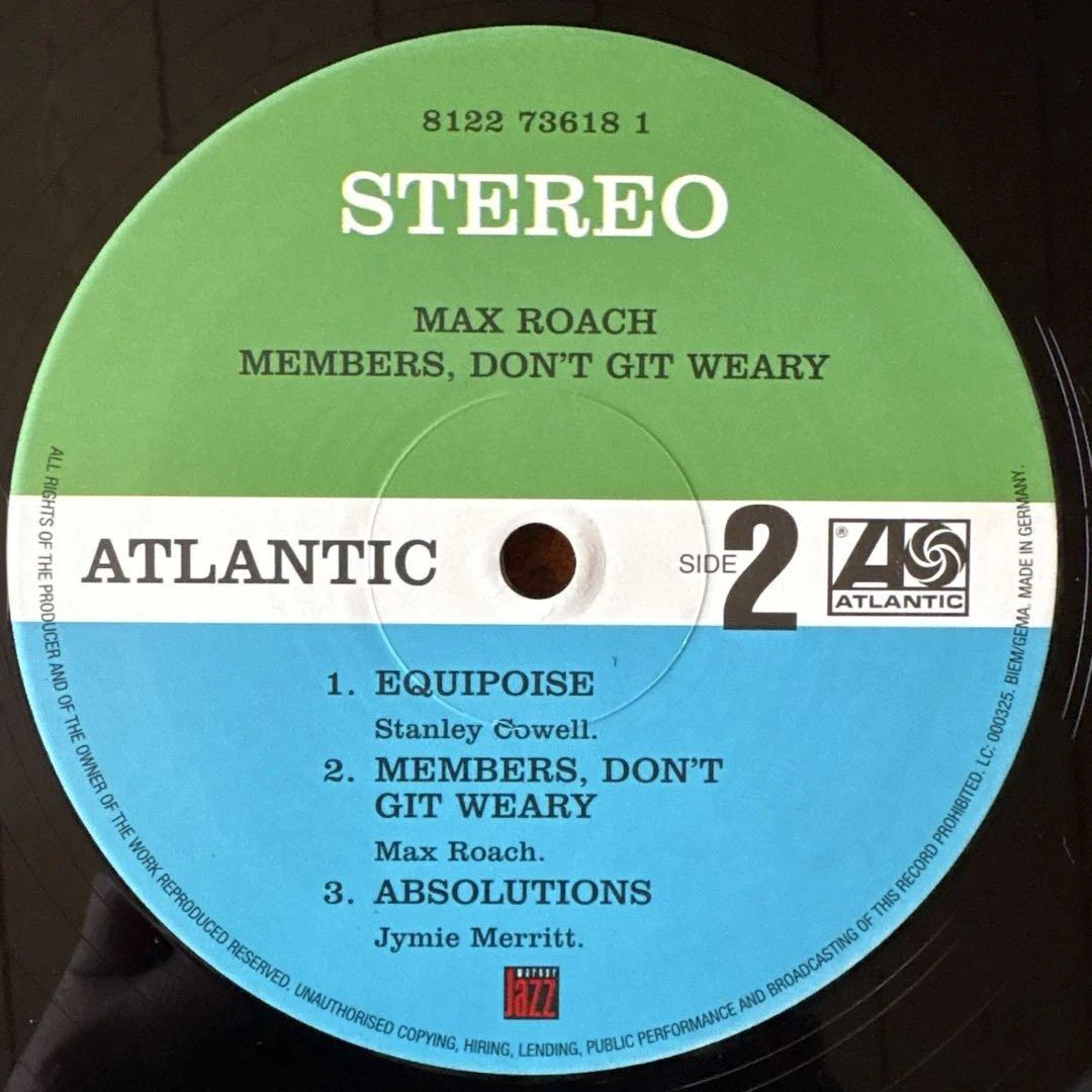 洋楽 MAX ROACH members don\"t git weary LP