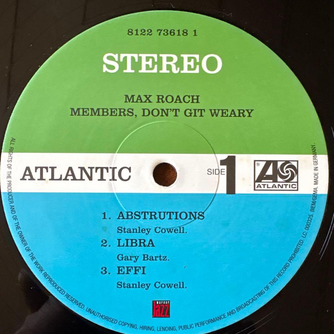 洋楽 MAX ROACH members don\"t git weary LP