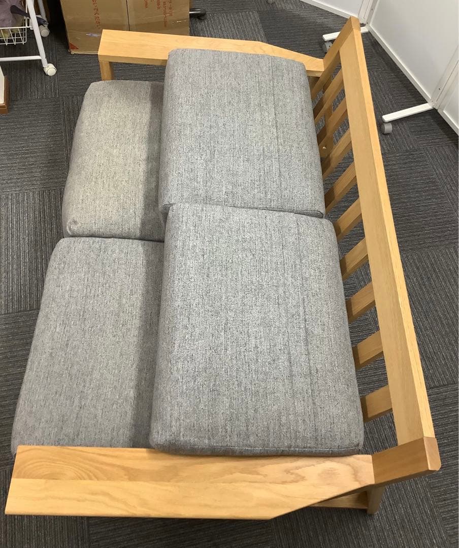 こつぶ 無印良品 2人掛けソファ フェザーポケットコイル2シーター