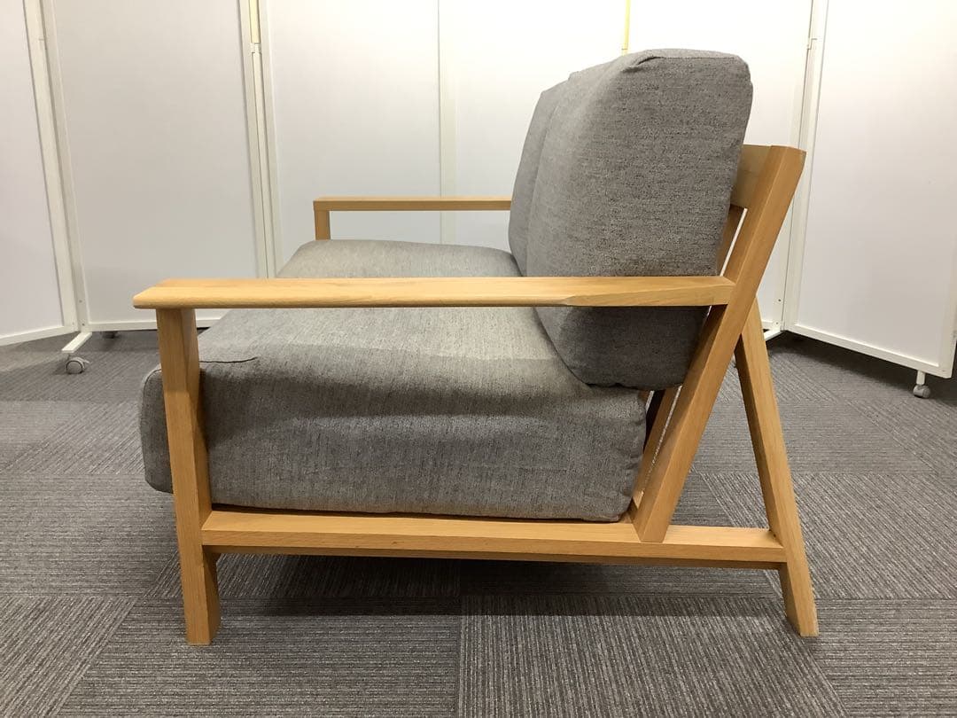 こつぶ 無印良品 2人掛けソファ フェザーポケットコイル2シーター