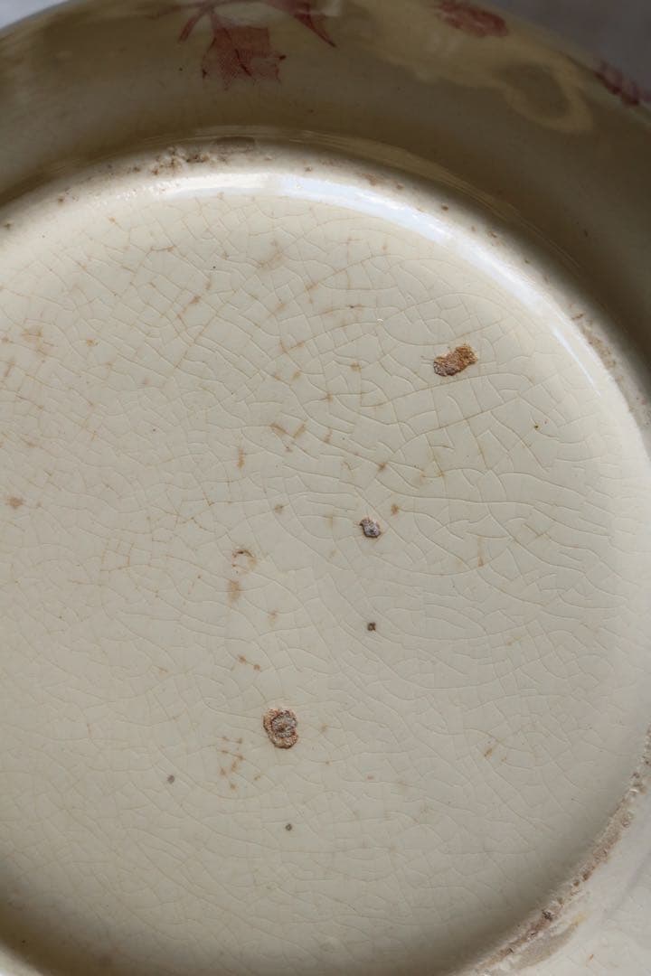 水差し　ピッチャー　ソープディッシュ　セット　小鳥　フランス　アンティーク　赤