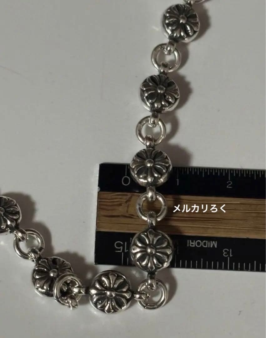 シルバー925刻印 ウォレットチェーン クロスボール クロム好きに是非！