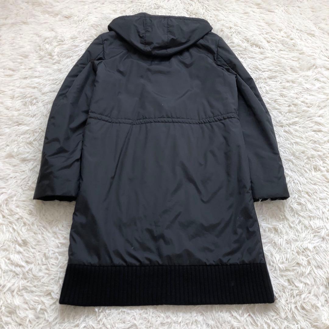 【入手困難】バーバリーブラックレーベル フーデッドコート 切替　ロゴボタン