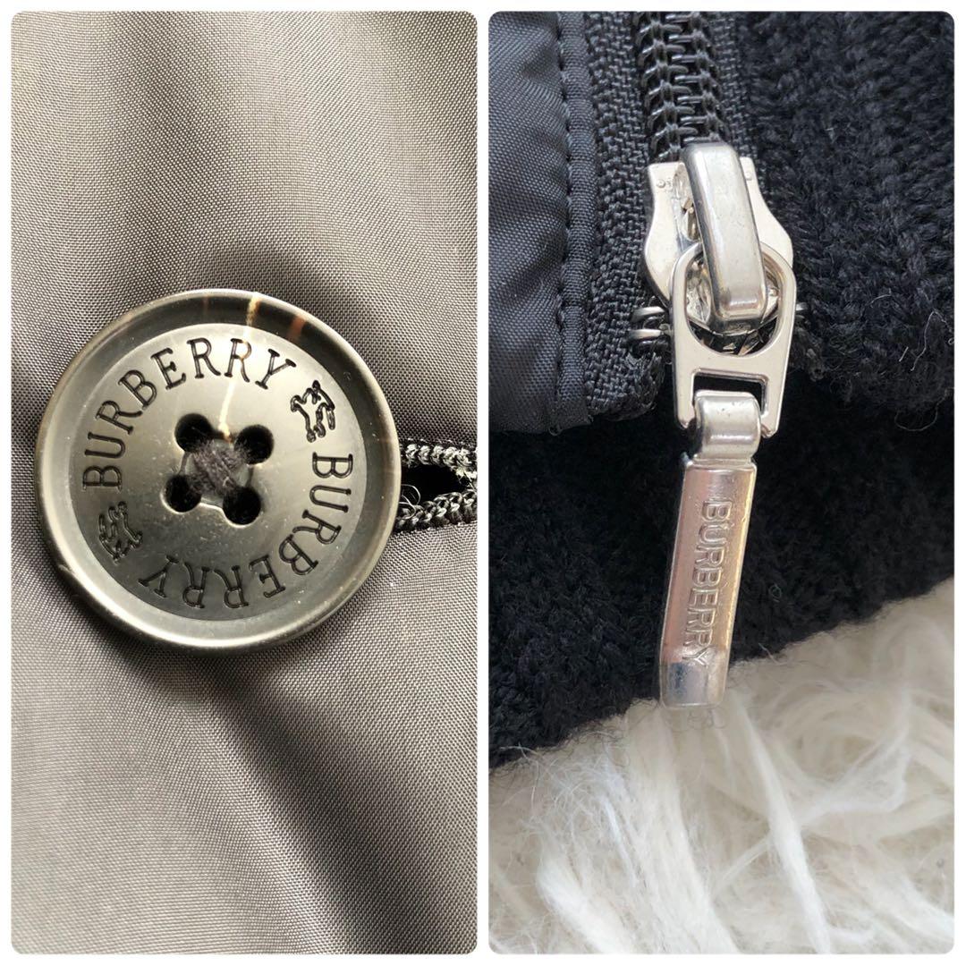 【入手困難】バーバリーブラックレーベル フーデッドコート 切替　ロゴボタン